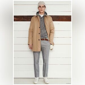 CLUB MONACO‎ Men’s cream trench jacket size S business casual coat.